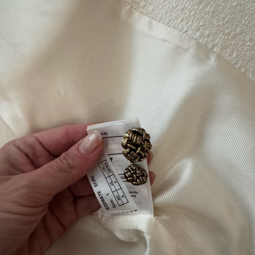 ba&sh lady coat, Ivory, Size 1 - Picture 3 of 4